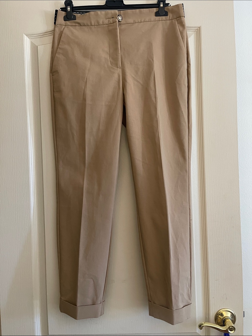 Zara Camel/Tan High-Waist Trousers